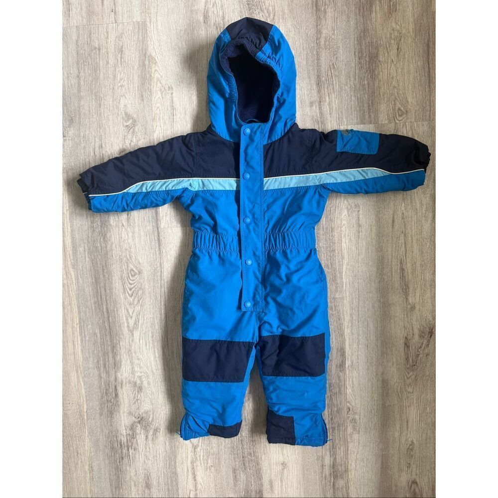 LL BEAN 2T Toddler Blue Cold Buster Snow Suit